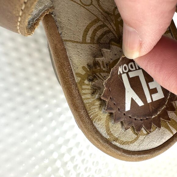 Fly London Wedge Sandal Women’s Lace Up Open Toe Size Eur 40, US 8.5-9 Brown - Picture 10 of 14